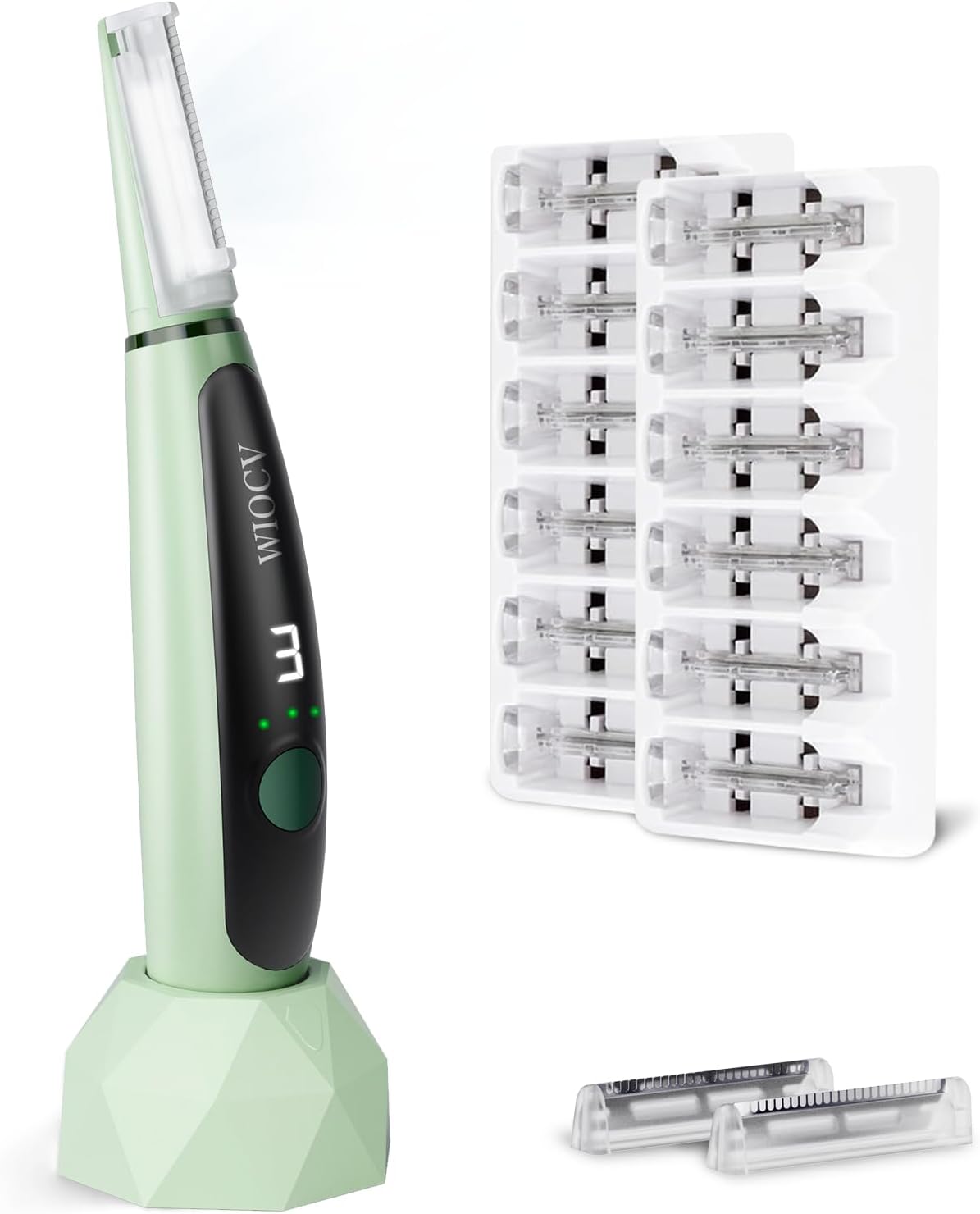 Wiocv Sonic Dermaplane Razor para mujer cara eléctrica vello facial...