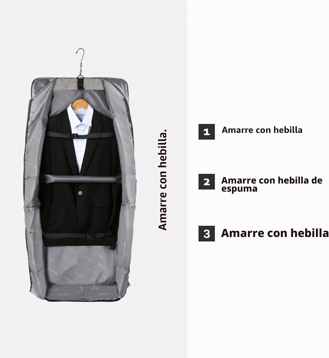 MATEIN Bolsas de ropa de mano para viajes, bolsa colgante resistent...