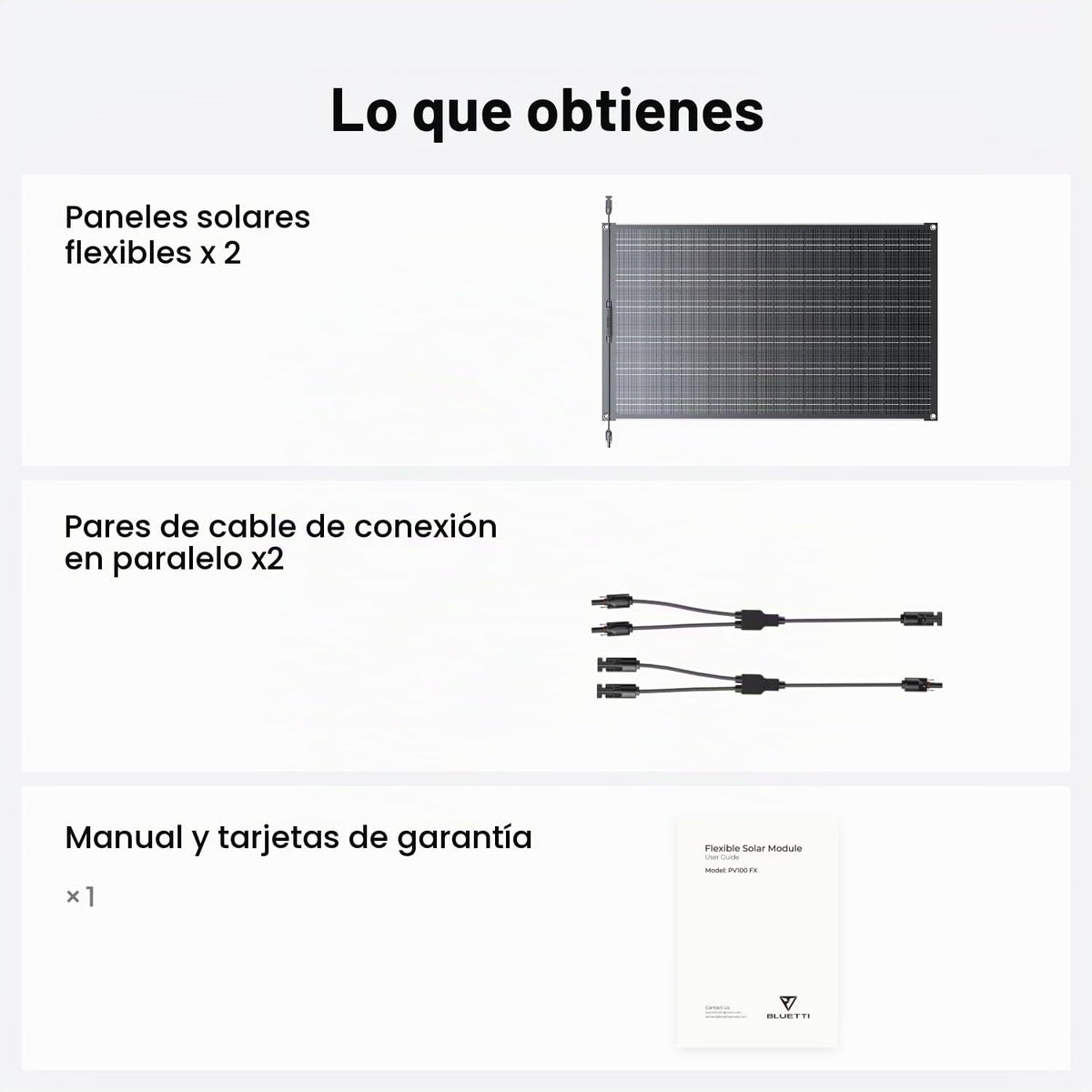 BLUETTI 2 100W paneles solares flexibles 23,4% de alta eficiencia I...