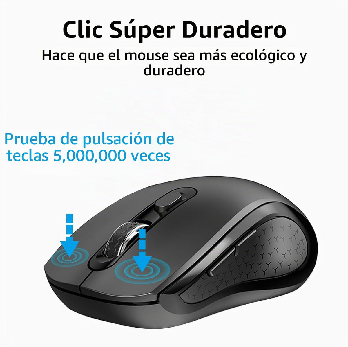 Ratón Inalámbrico Ergonómico, Ratón con Botones Laterales, 2400 DPI...