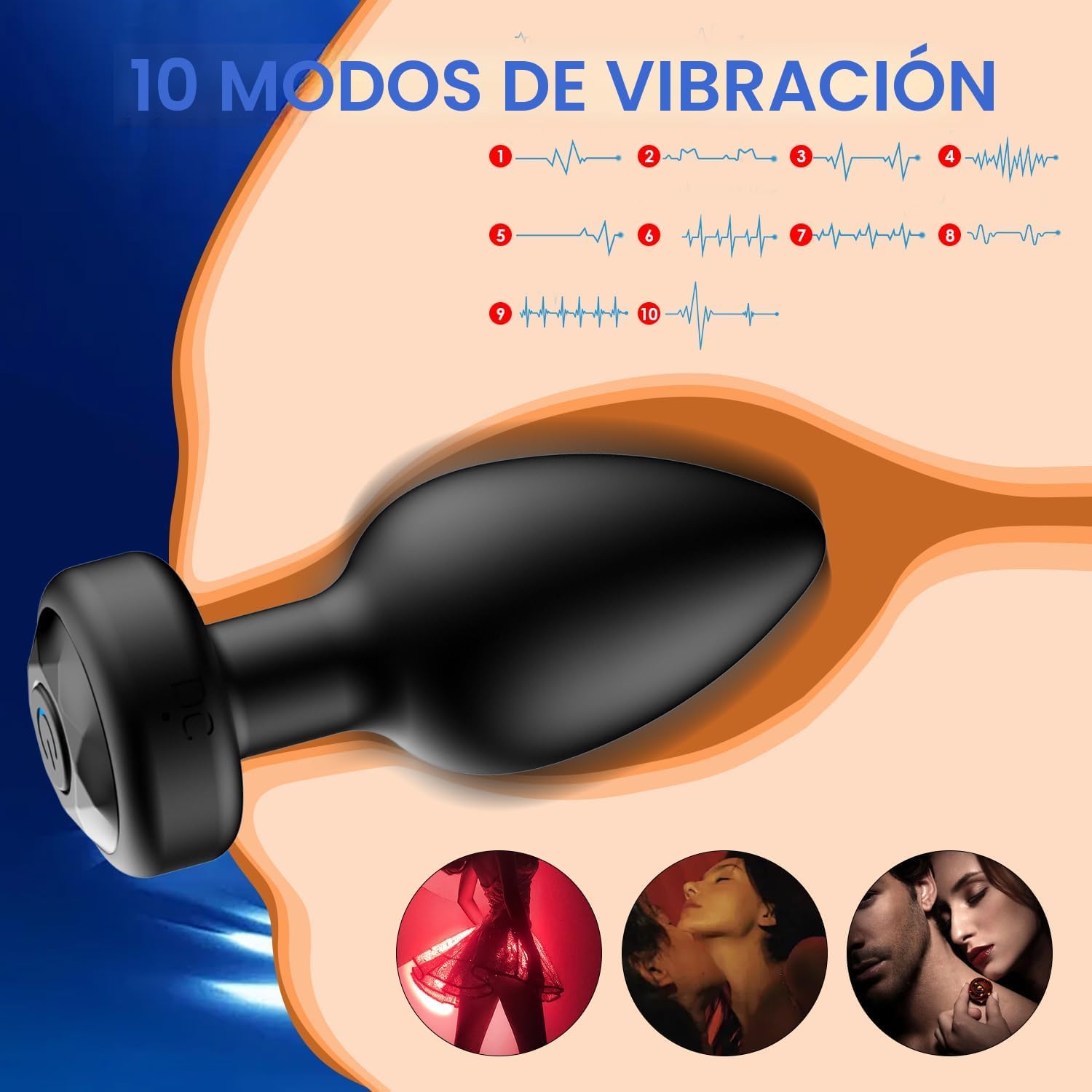Vibrador de juguetes sexuales con enchufe anal, kit de entrenamient...