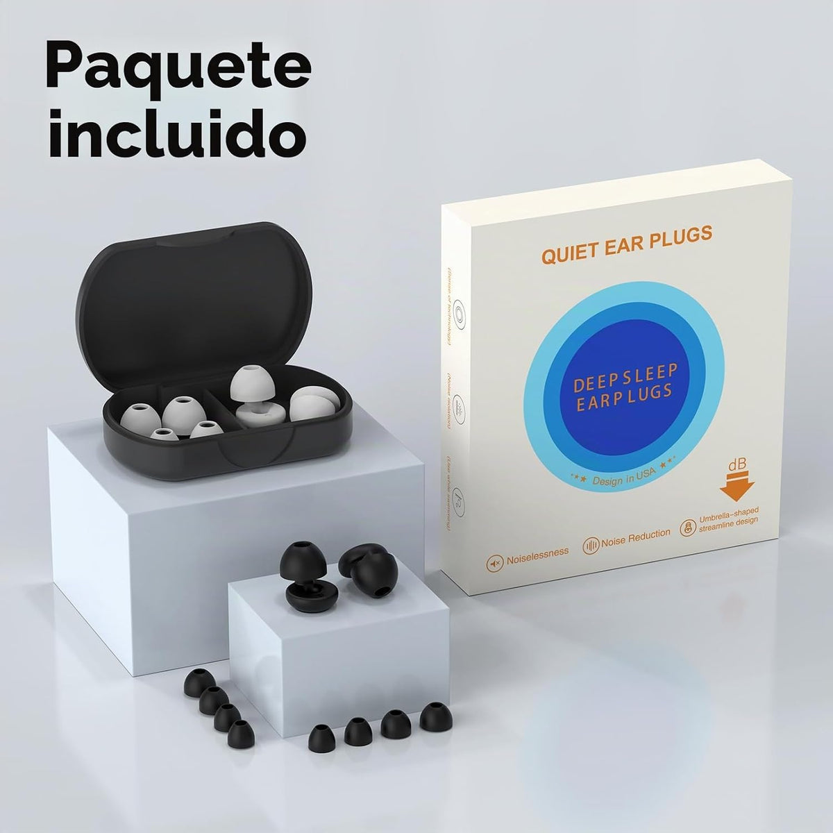 Tapones para los oídos con cancelación de ruido para dormir, 30 dB,...
