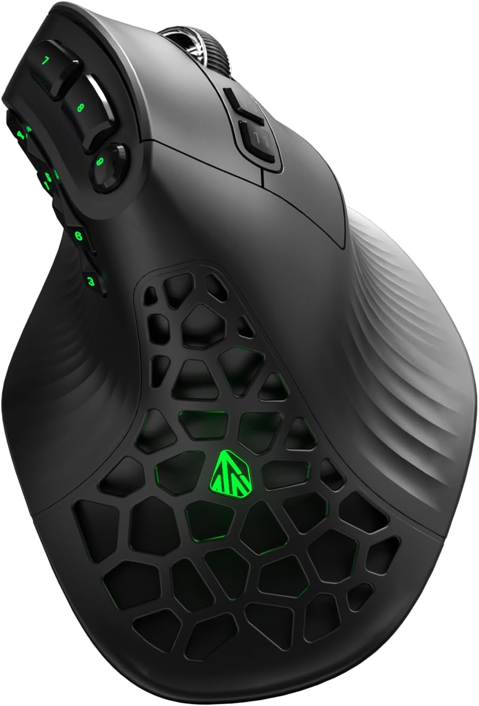 SOLAKAKA Ratón MMO ergonómico vertical E9 con 10 botones laterales,...