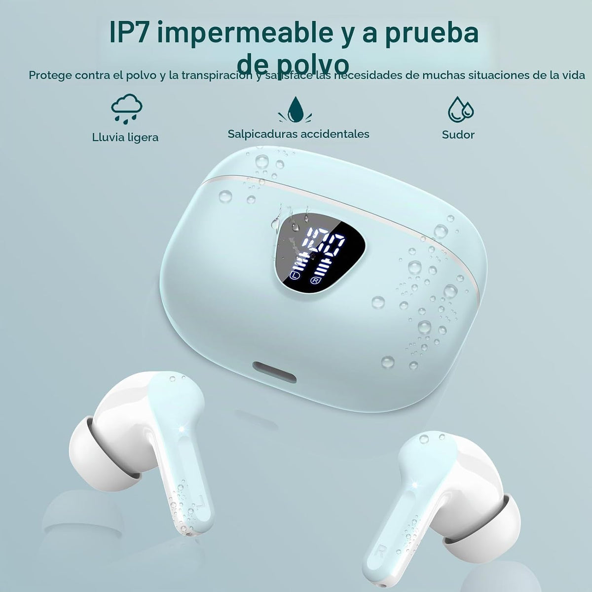 Auriculares inalámbricos, Bluetooth 5.4 Auriculares estéreo de alta...