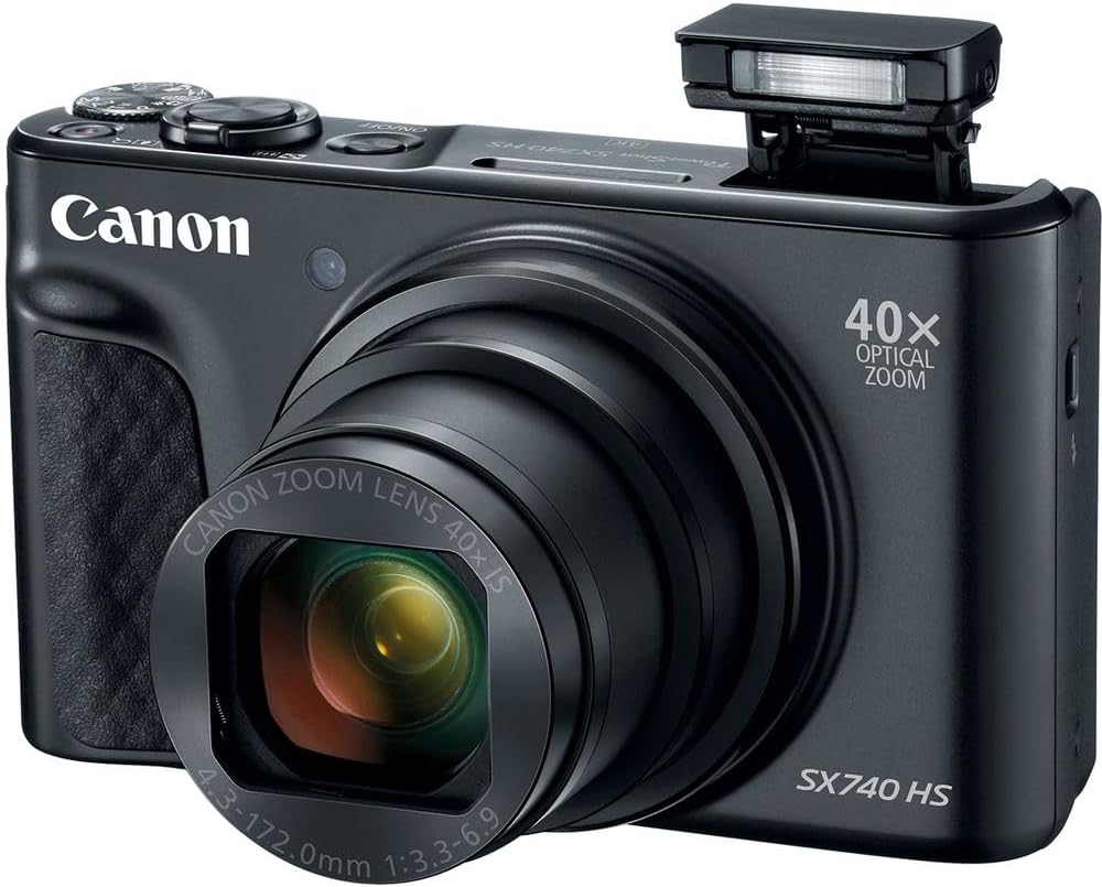 Canon Paquete de cámara digital PowerShot SX740 HS 20.3MP | Apuntar...