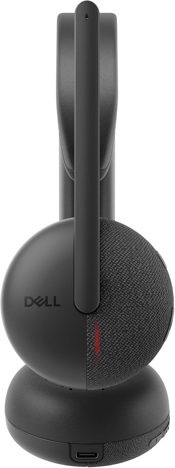 Auriculares inalámbricos Dell WL3024 - Diadema de cuero sintético,...
