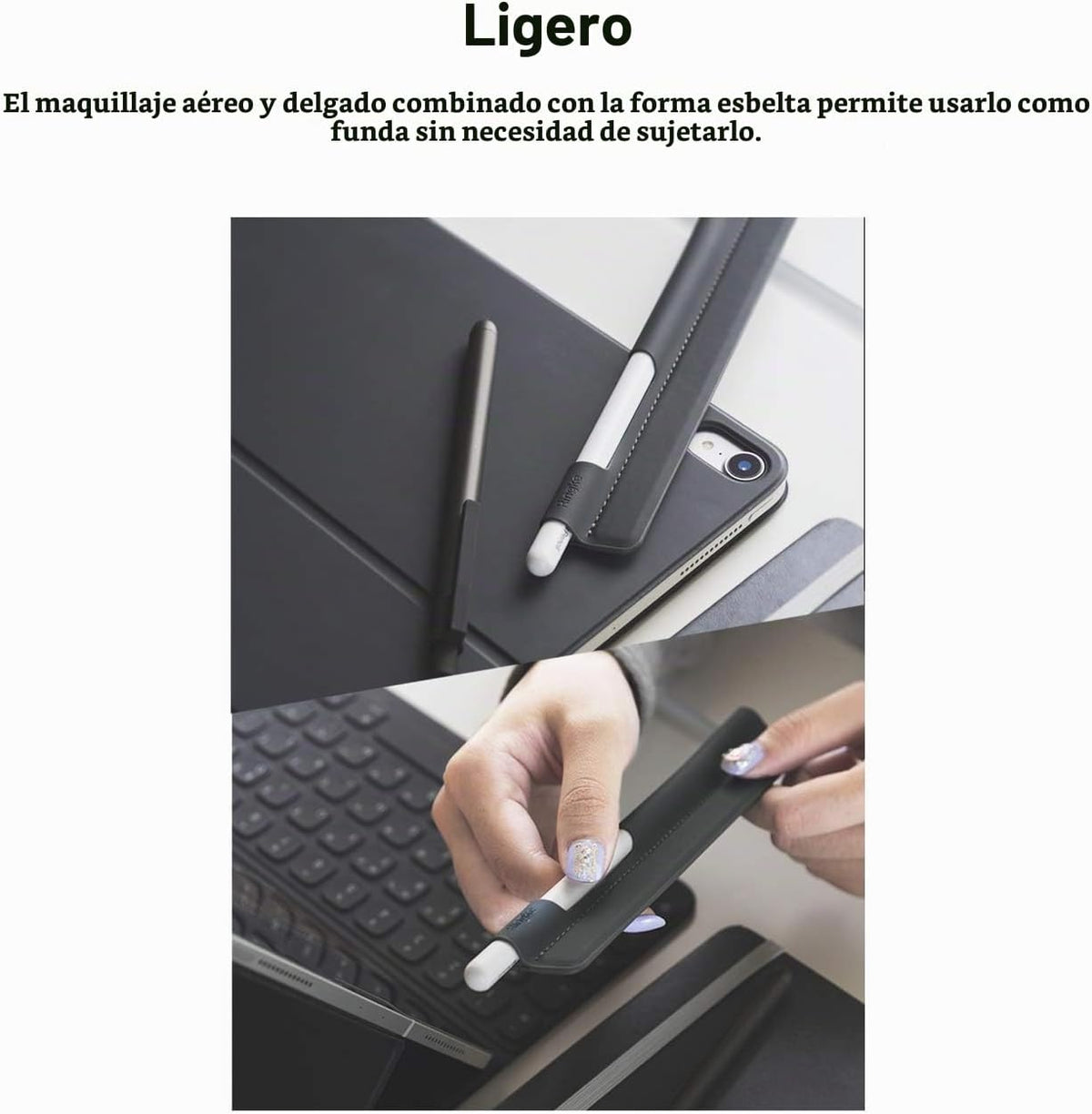 Ringke Funda para bolígrafo, color gris carbón, diseñada para Apple...