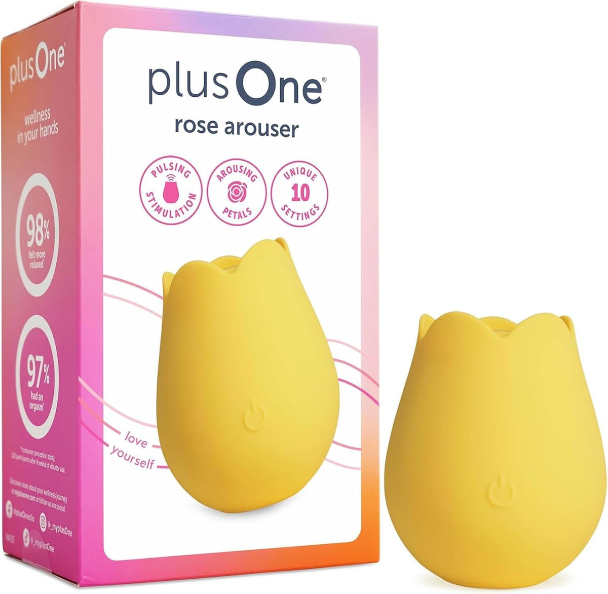 plusOne Vibrador Rose Toy para mujer, estimulador de pezón y clítor...