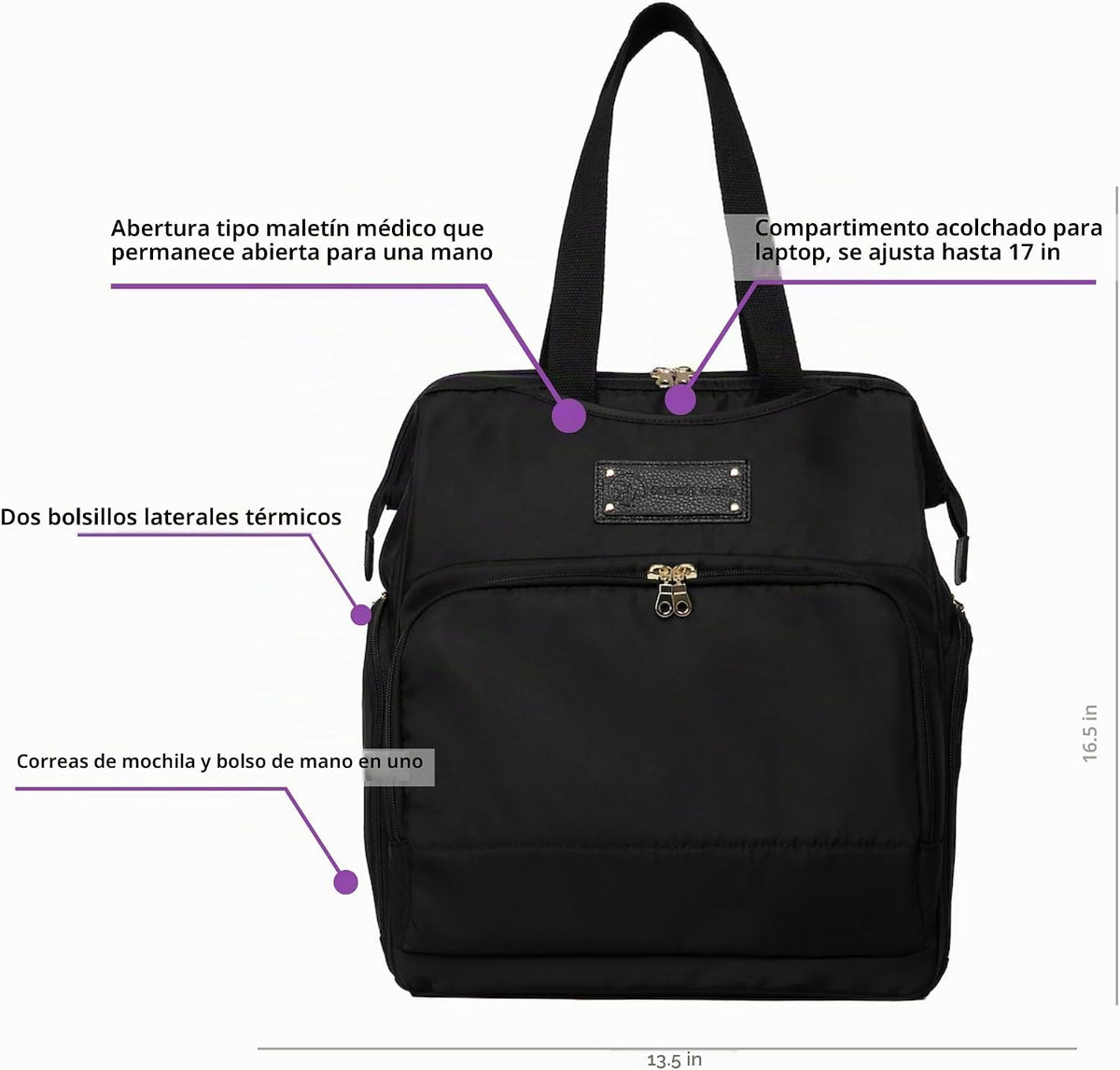 Sarah Wells Norah - Mochila para extractor de leche para trabajo y...