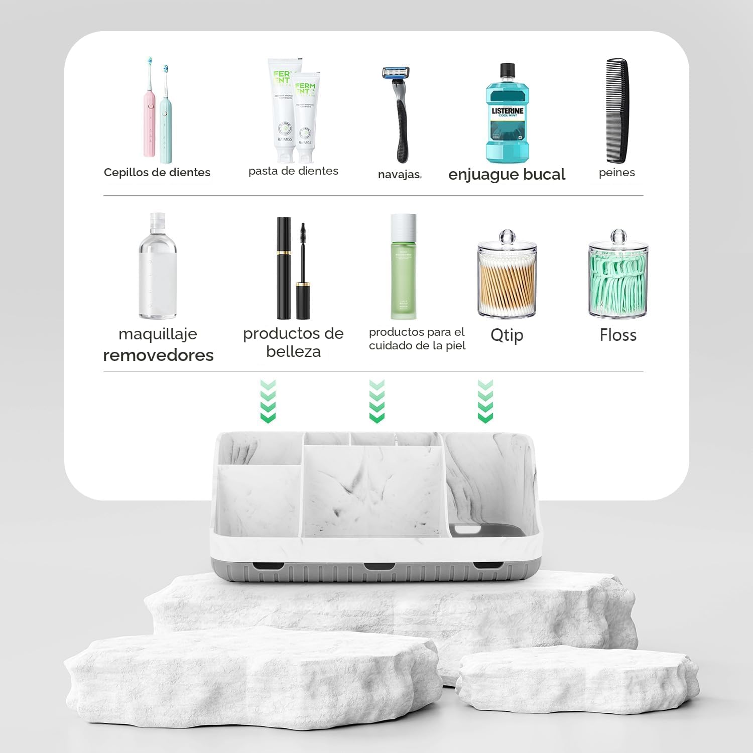 GFWARE Juego de soporte para cepillos de dientes de baño con dispen...