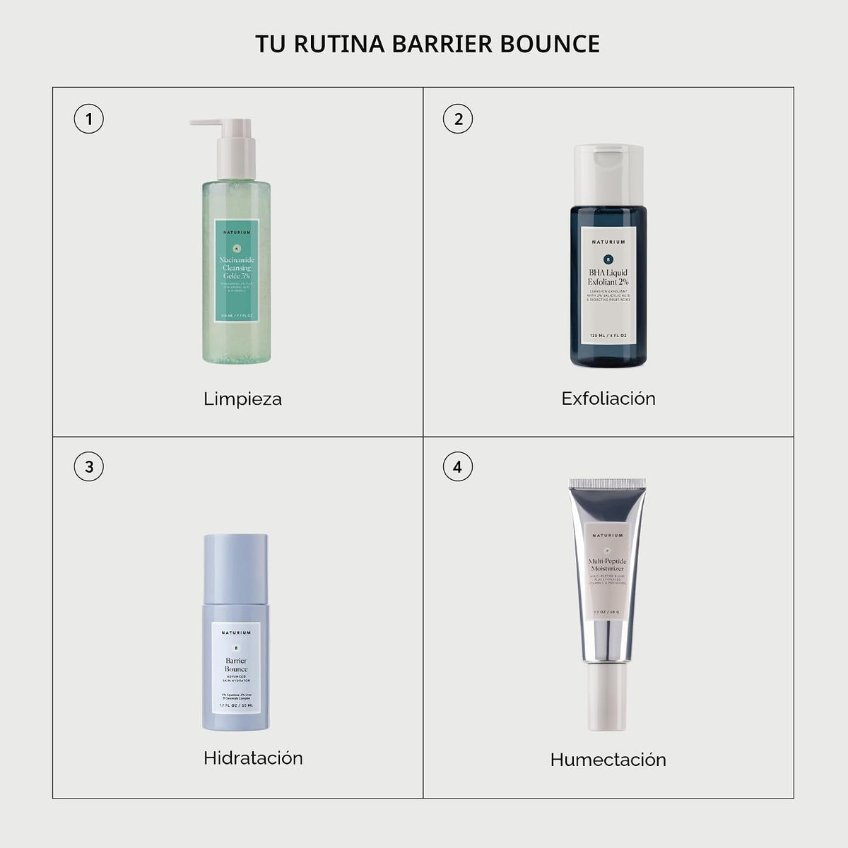 Naturium Suero Barrier Bounce, rellena e hidrata la cara, cuello y...