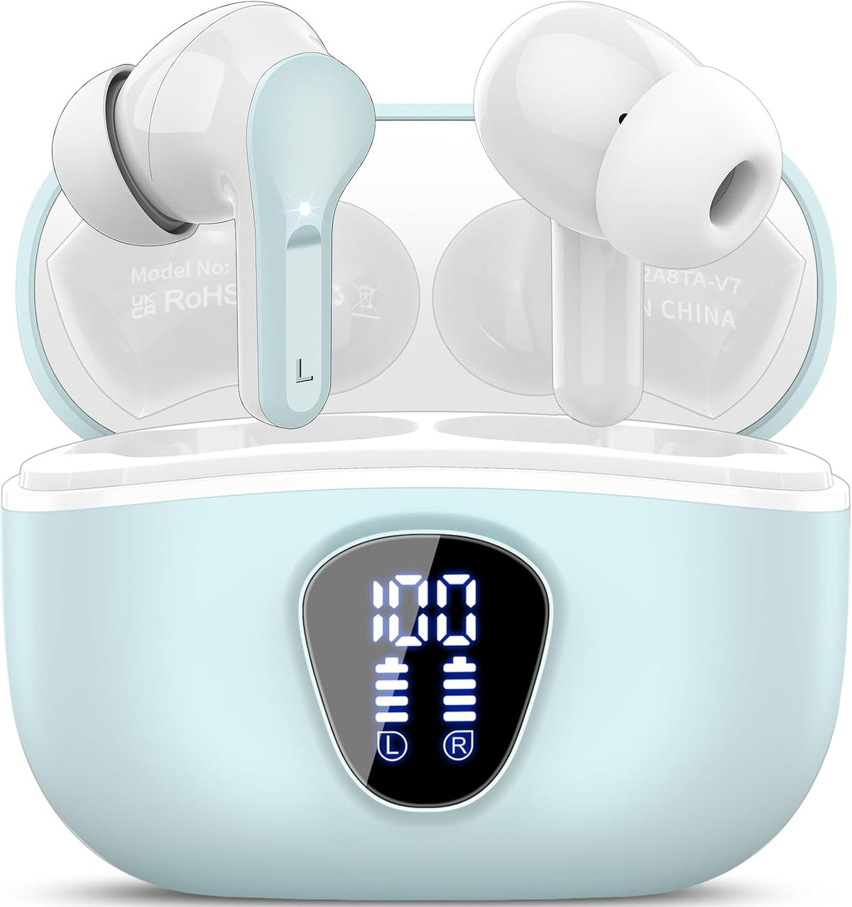 Auriculares inalámbricos, Bluetooth 5.4 Auriculares estéreo de alta...
