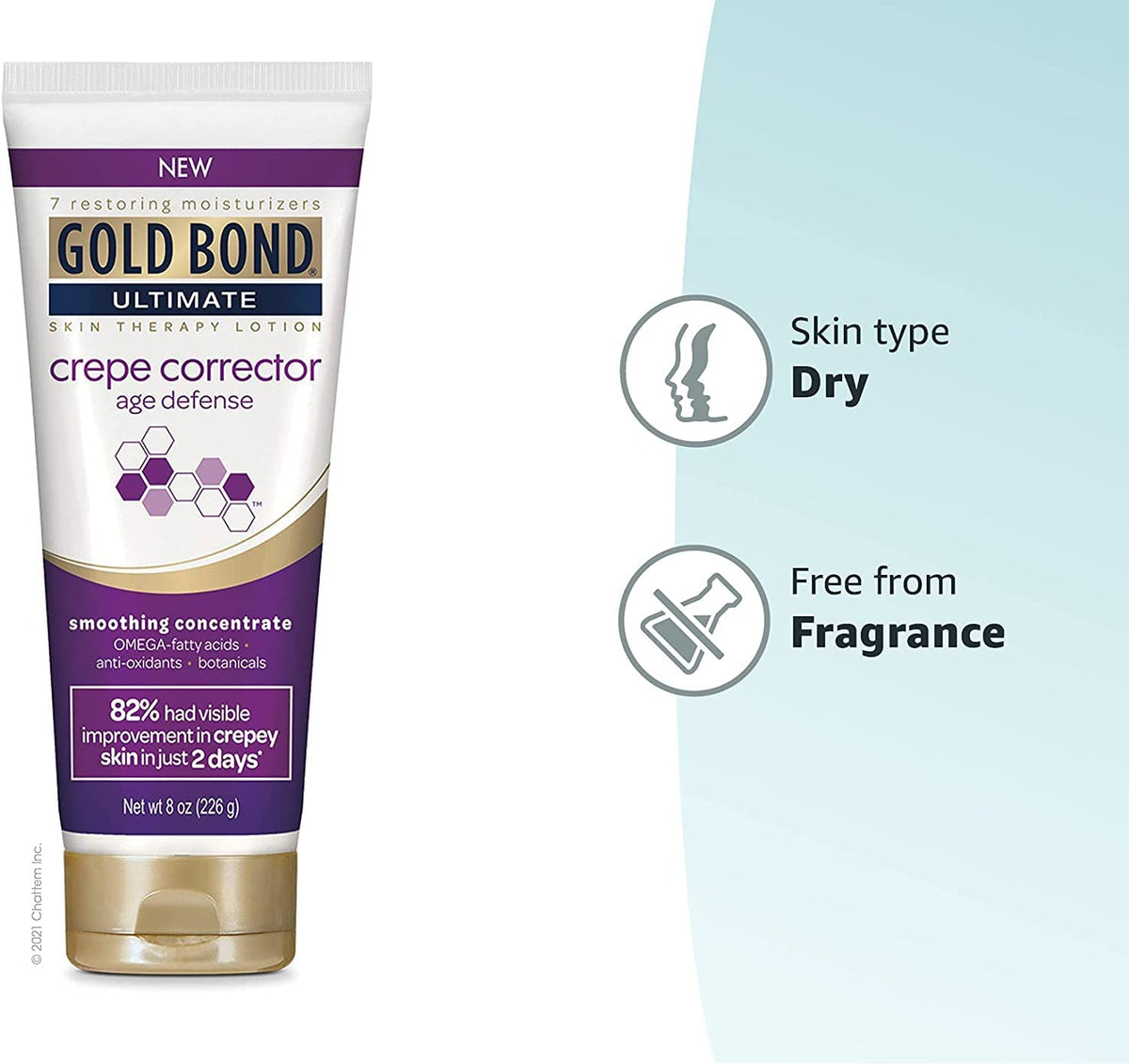 Gold Bond Ultimate Crepe Corrector 8 oz, Age Defense - Loción para...