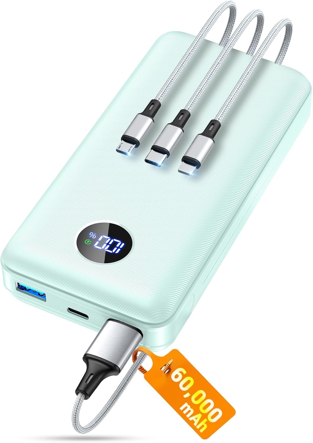 ZZI Cargador portátil Power Bank 60000mAh, 22.5W PD Paquete de bate...