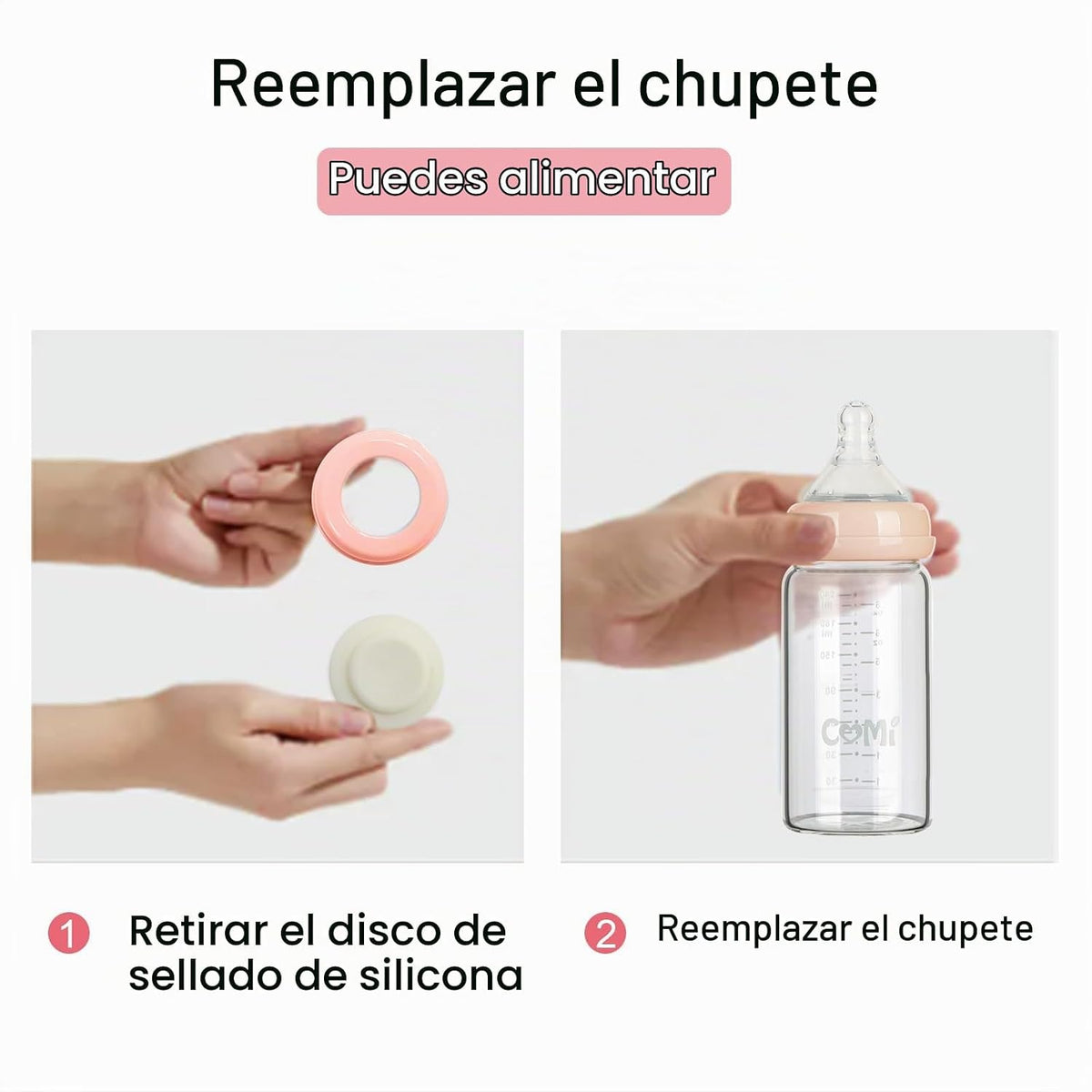COMI Botella de Almacenamiento y Recolección de Leche Materna de Cu...