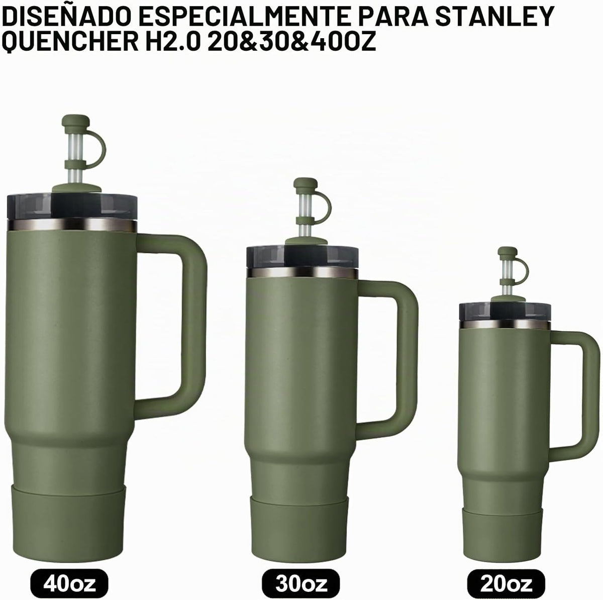 HYZ 8pcs Stanley Cup Accesorios, tapón y bota a prueba de derrames,...