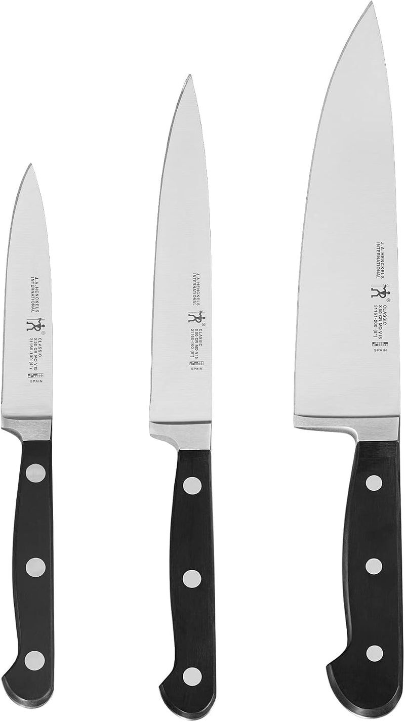 HENCKELS Classic Razor-Sharp - Juego de cuchillos de cocina de 3 pi...