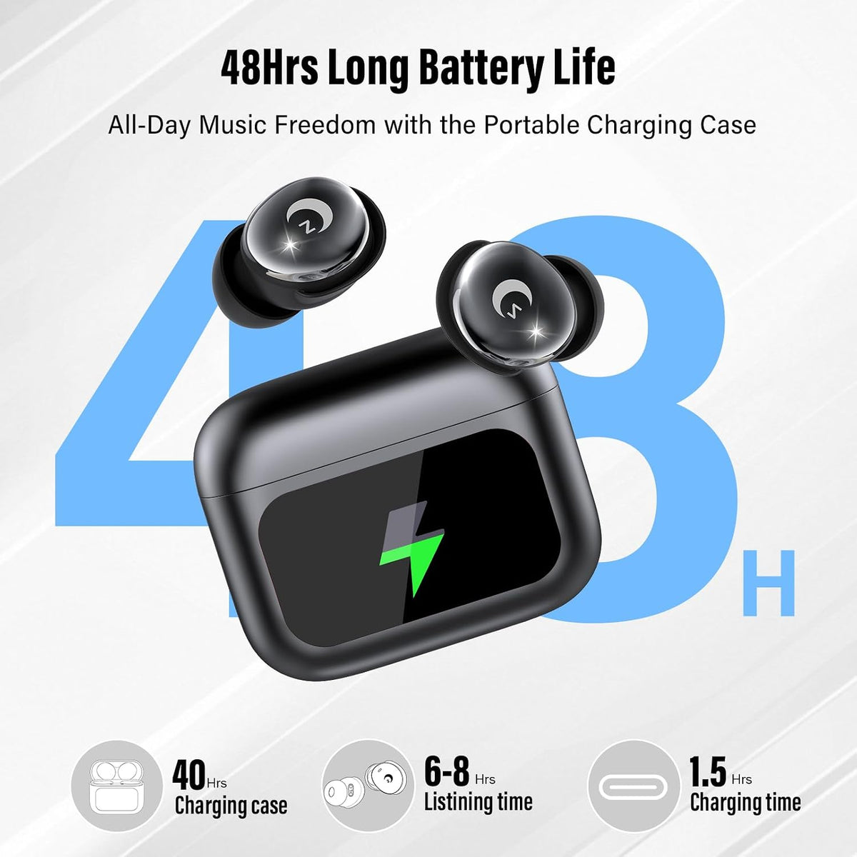 Auriculares para dormir Bluetooth 5.4 con pantalla táctil para dorm...
