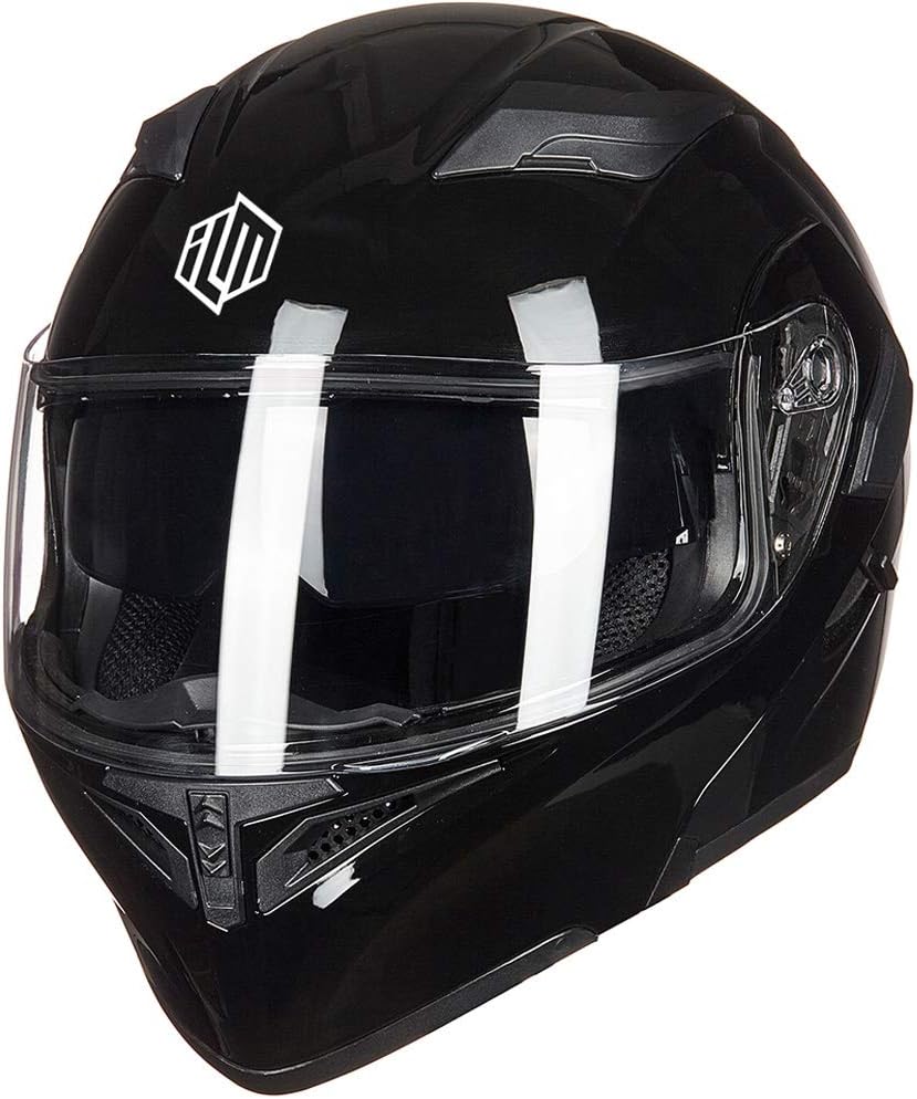 ILM 902 - Casco modular de cara completa con visera doble para moto...