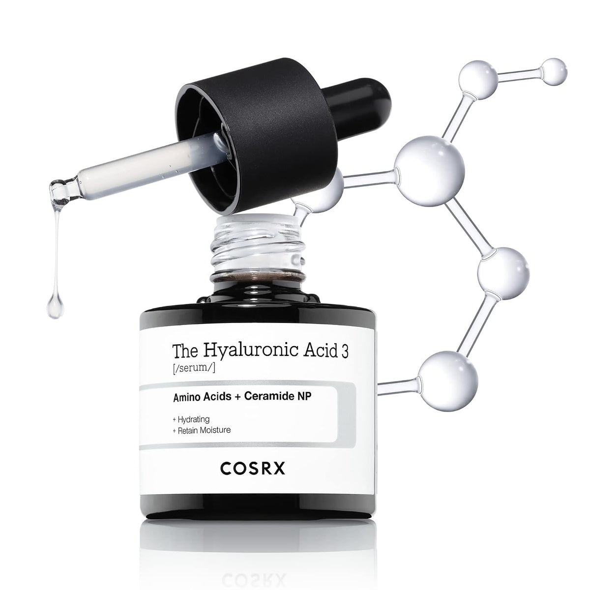 COSRX Suero de ácido hialurónico de sodio puro al 3%, hidratante y...
