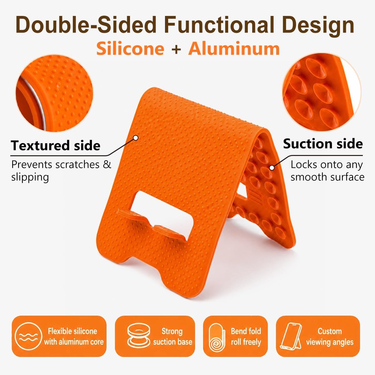 MAIWEIS Soporte para teléfono de avión, soporte de silicona para te...