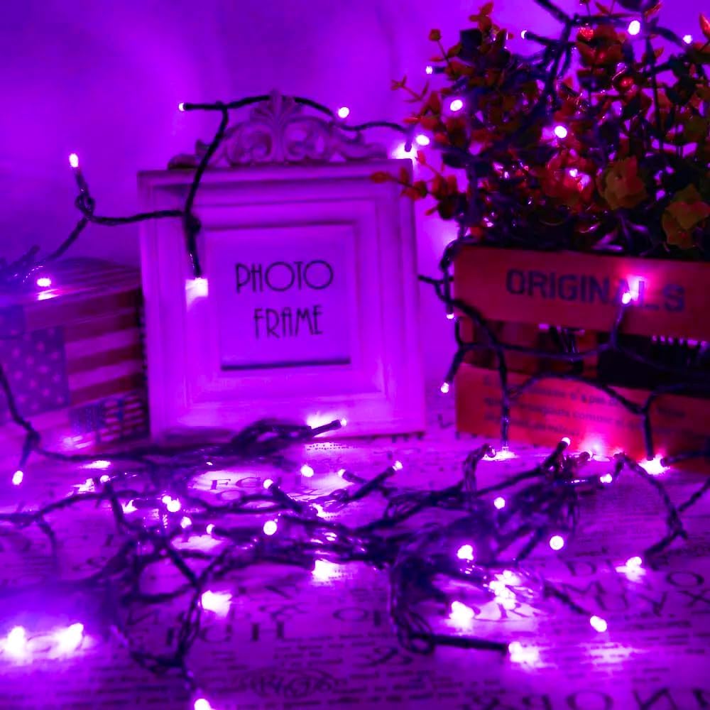 La secuencia púrpura extensible de Halloween de los 75.8FT 200 LED...