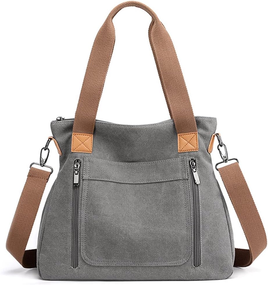 SNUG STAR - Bolsa cruzada de lona multicolor a rayas con diseño ent...