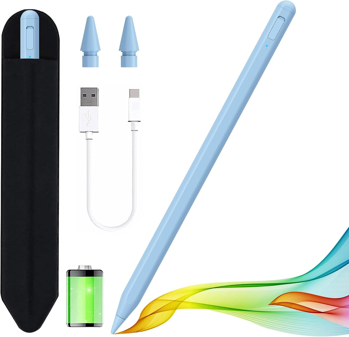 Lápiz capacitivo para iPad 2018-2025 con rechazo de palma, lápiz Ap...