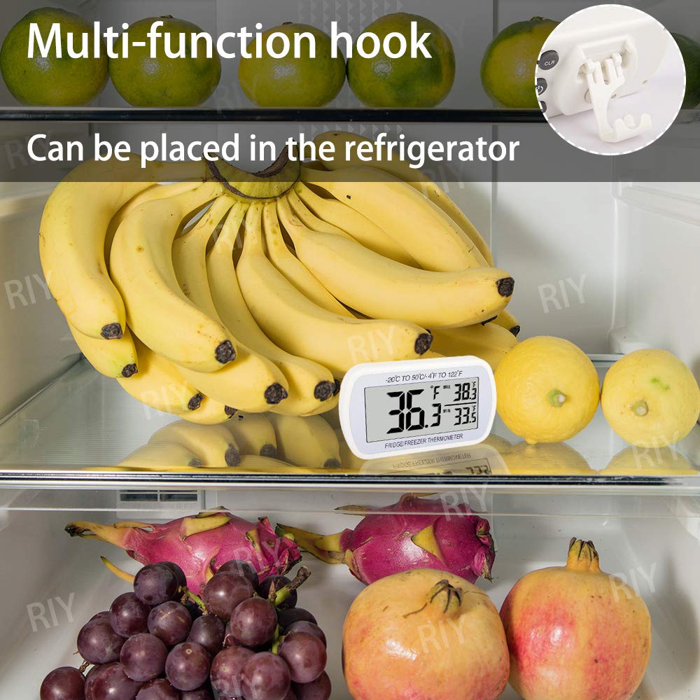 Paquete de 6 termómetros digitales para refrigerador, refrigerador,...