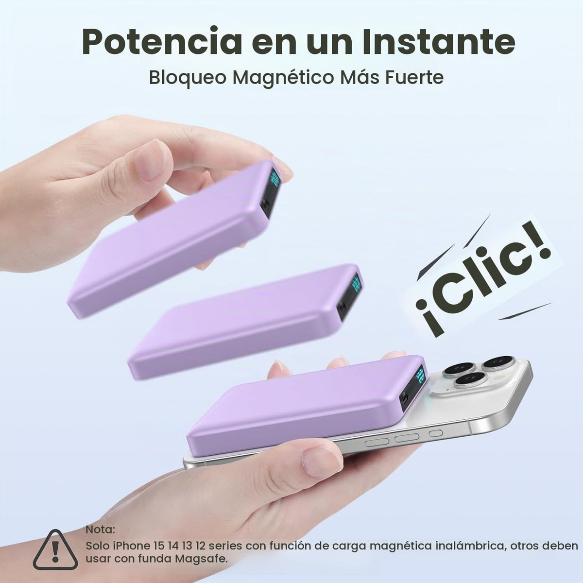 Cargador portátil magnético de 10800 mAh para batería Magsafe, banc...