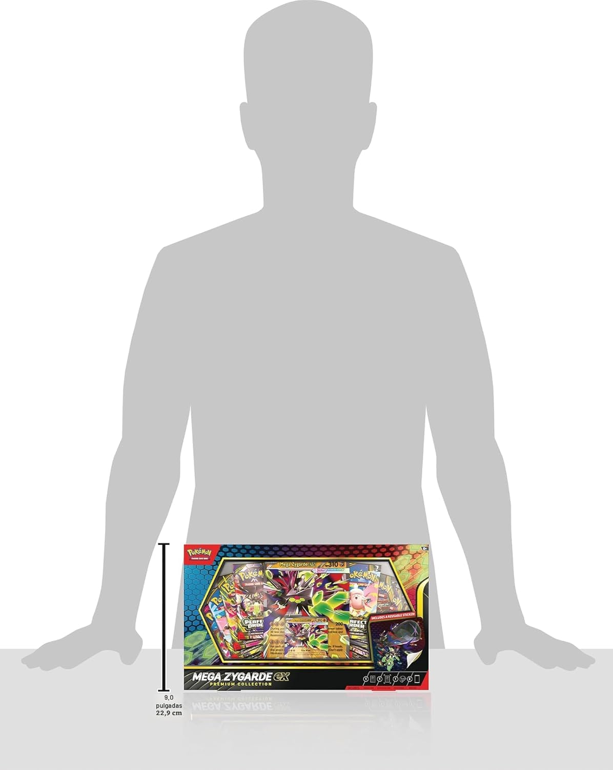 Pokemon TCG: Mega Zygarde ex colección Premium con 8 paquetes de re...