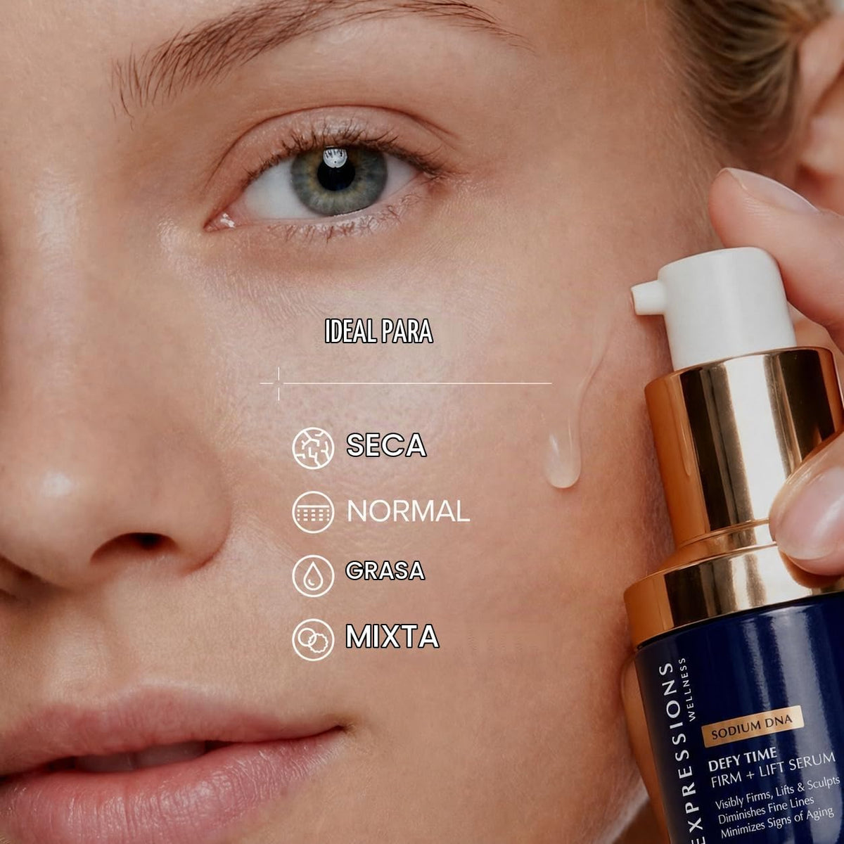EXPRESIONES WELLNESS PDRN Suero con ADN de Salmón, Péptido, Retinol...