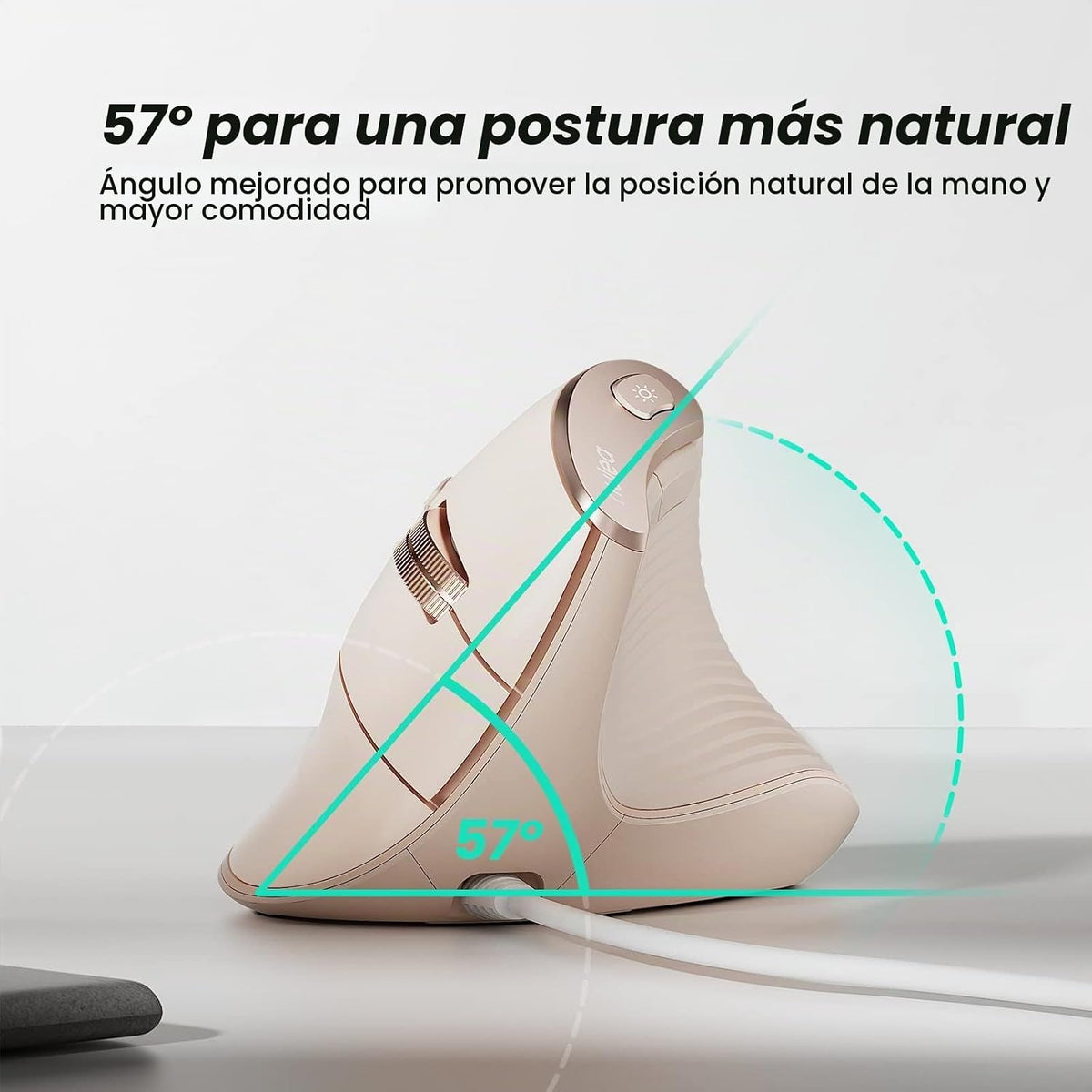 Nulea M504 Ratón vertical con cable, mouse óptico ergonómico USB co...