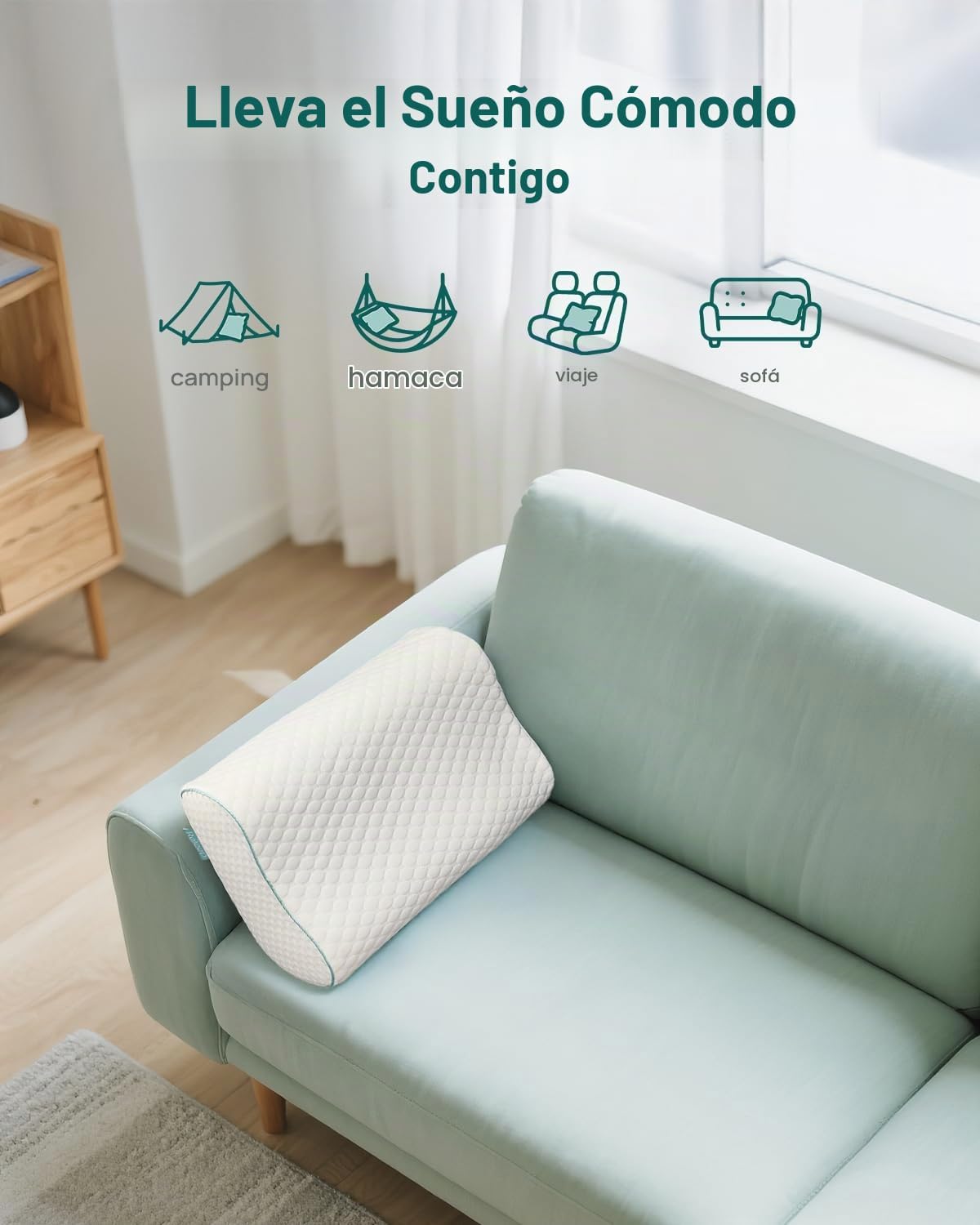 Releep Almohada cervical de espuma viscoelástica para aliviar el do...
