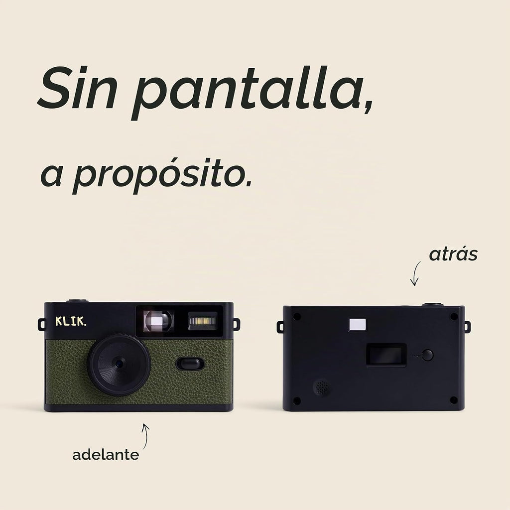 Cámara digital sin pantalla Klik | Mantente presente y captura foto...