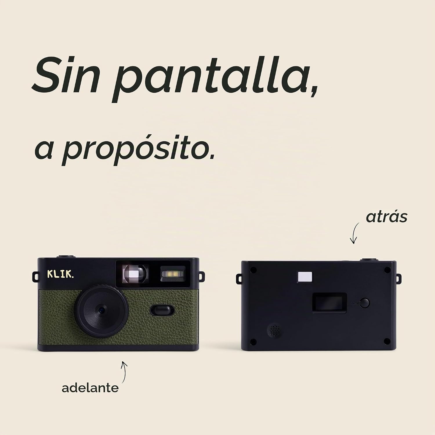 Cámara digital sin pantalla Klik | Mantente presente y captura foto...
