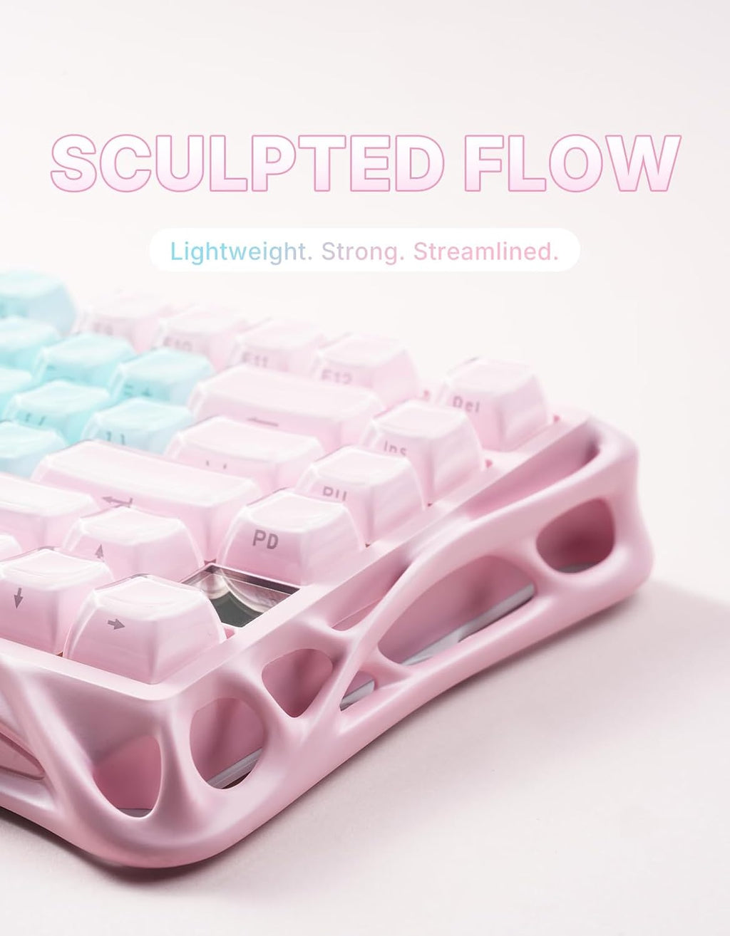 Teclado para juegos GravaStar Mercury K1 Lite 75%, teclado inalámbr...