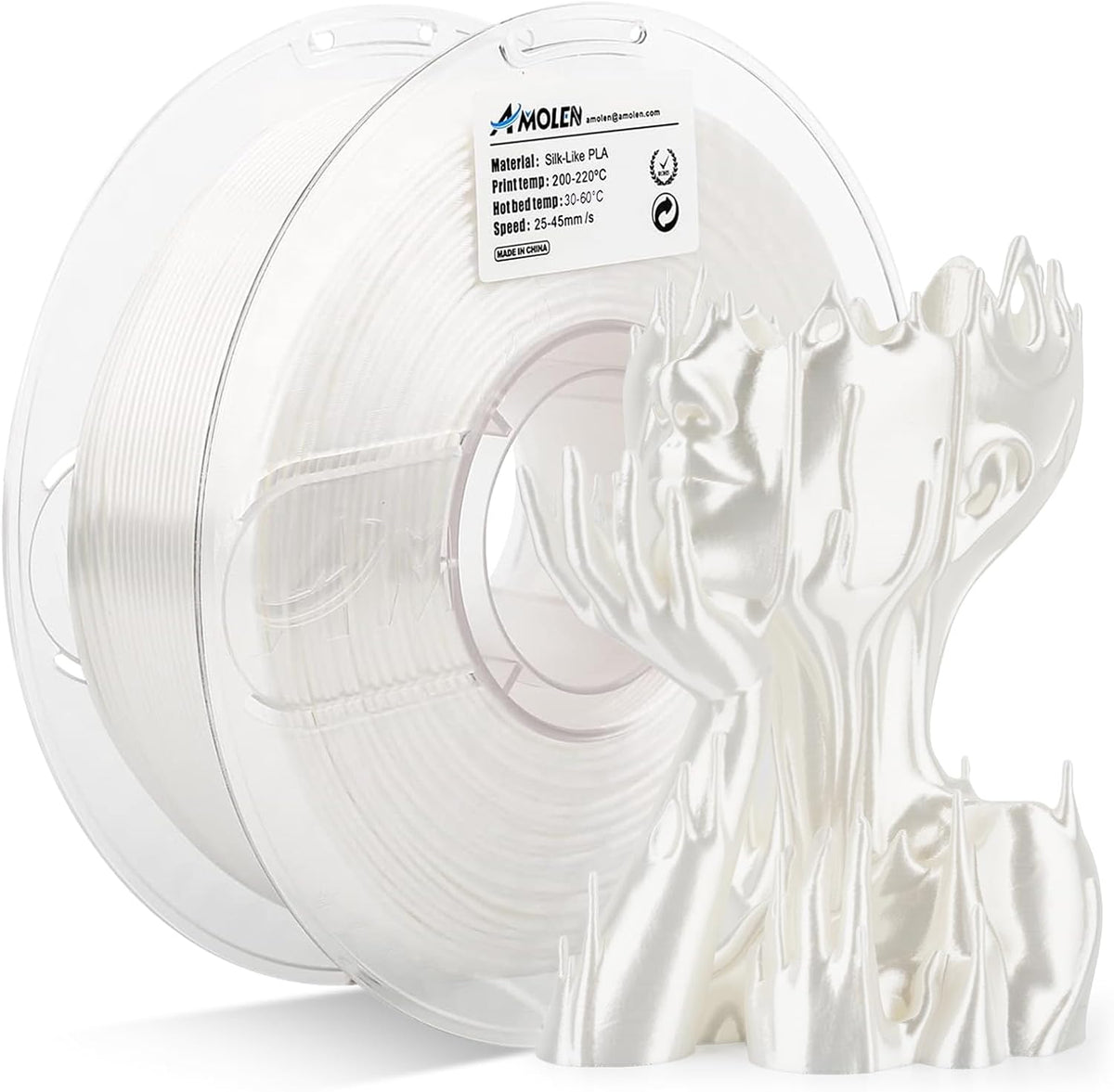 AMOLEN - Filamento de seda PLA para impresora 3D de 1.75mm, filamen...