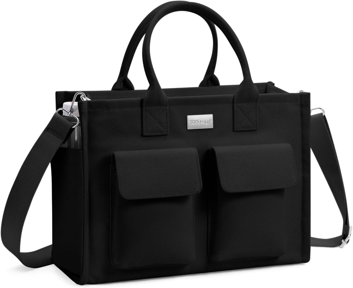 TOPDesign Bolso de Lona Resistente para Mujer, Bolso Bandolera\/de...