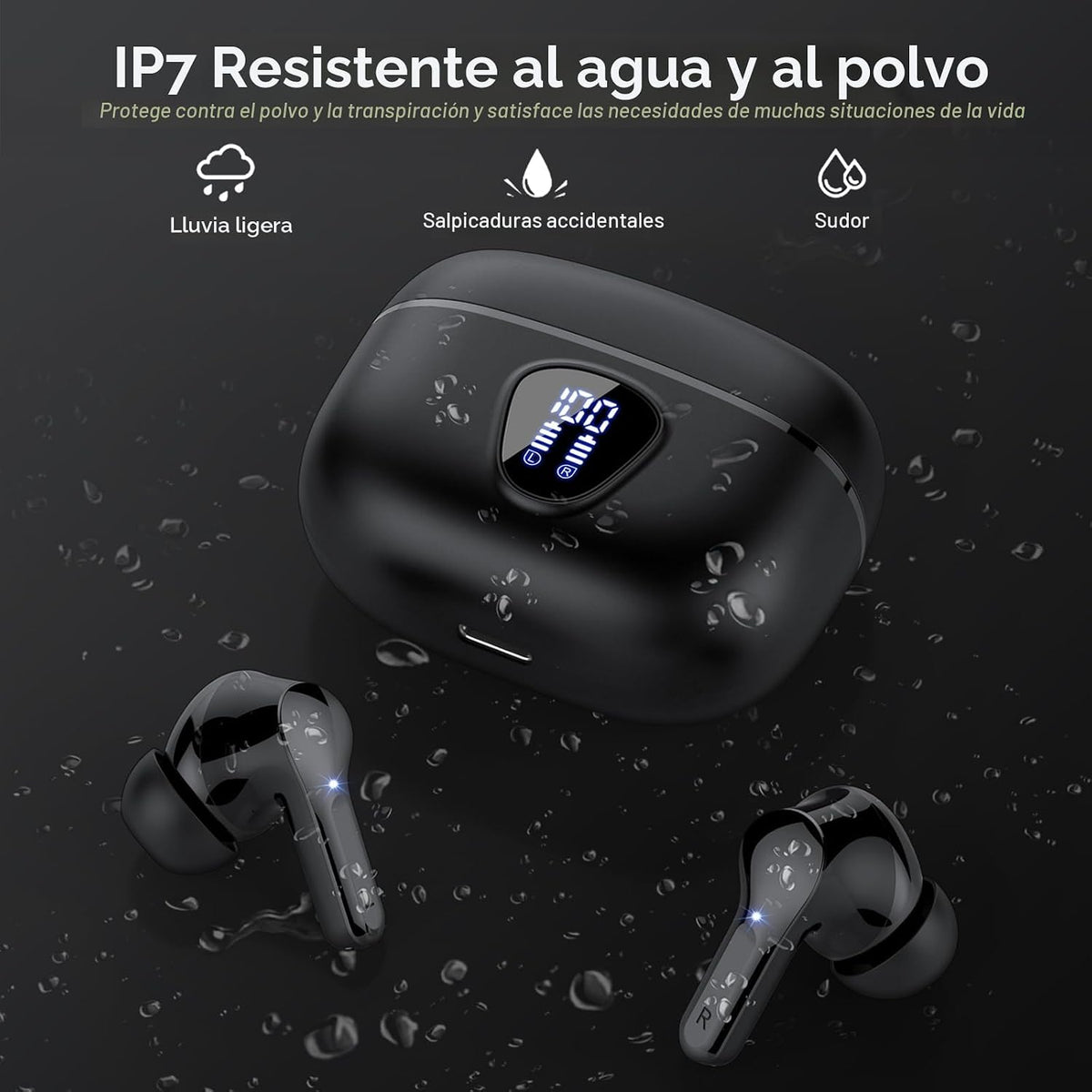 Auriculares inalámbricos, Bluetooth 5.4 Auriculares estéreo de alta...