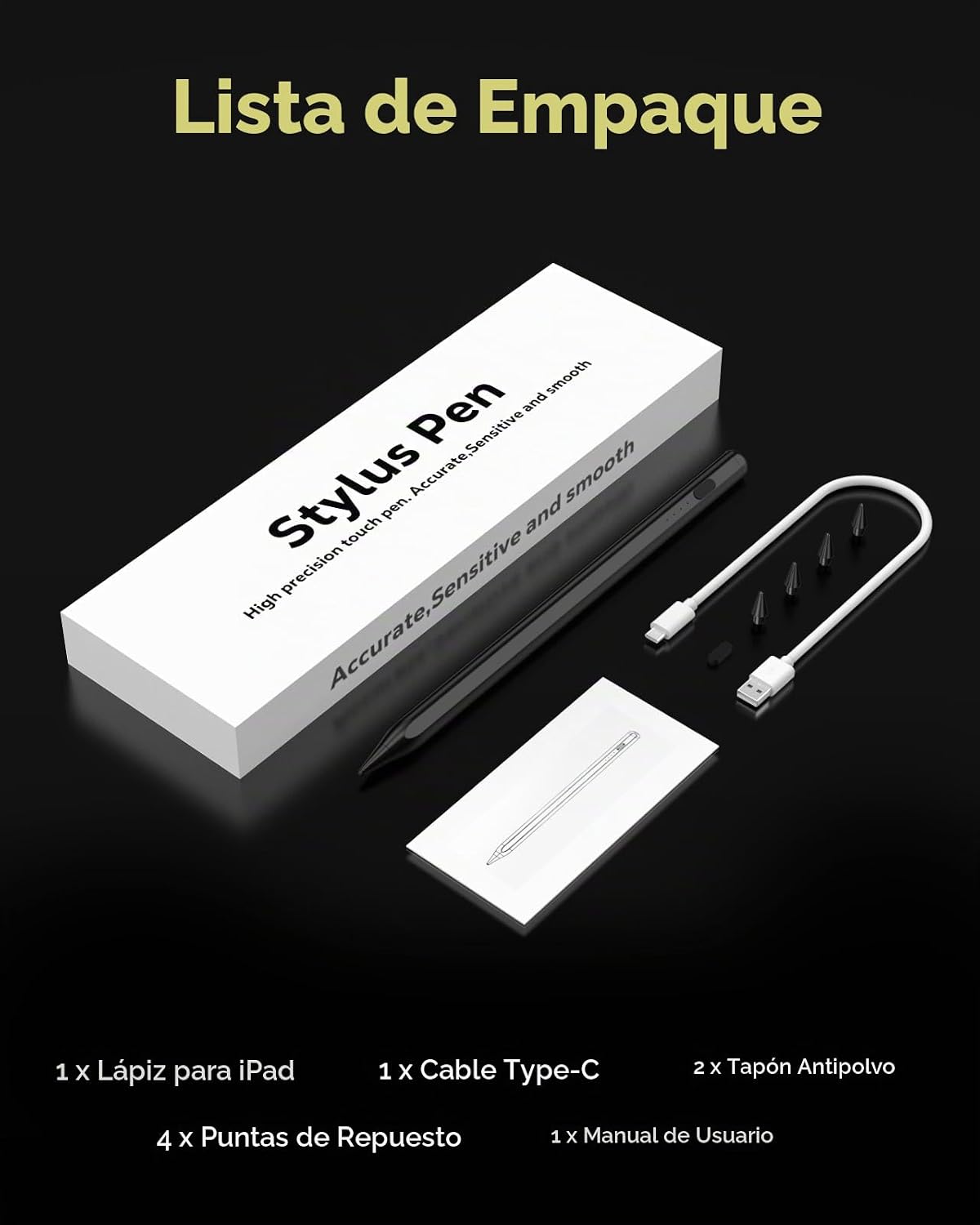 Moko Pencil para iPad (A16) de 11.ª y 10.ª generación, carga rápida...