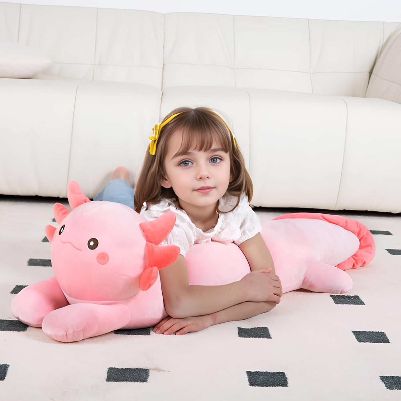 Peluche de ajolote grande de 32 pulgadas, suave juguete de peluche...