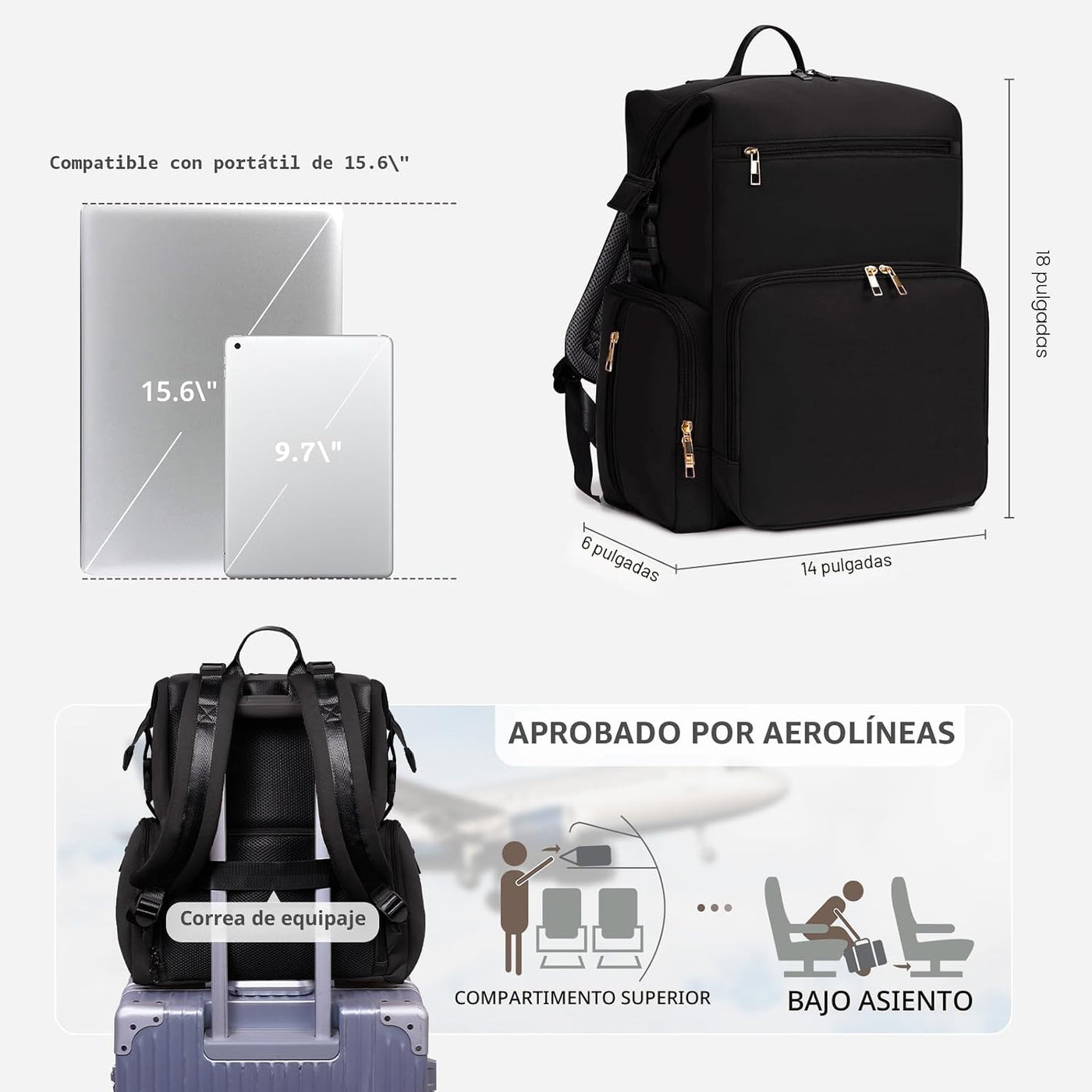 CEI-CEI Mochila de neopreno para pañales con cambiador, bolsas de m...