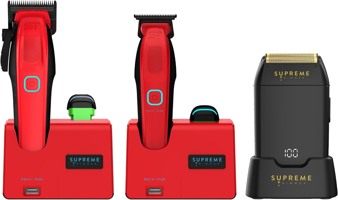 Supreme Trimmer Combo de cortapelos de recarga 3 en 1, recortadora...