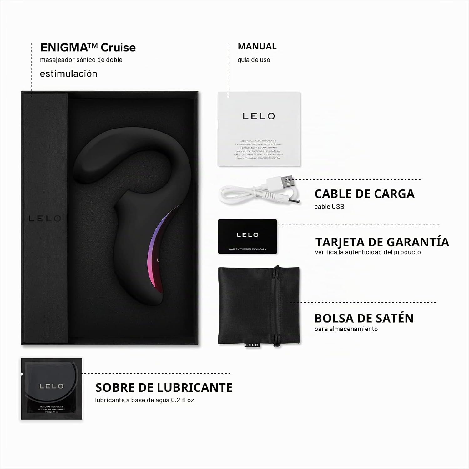 LELO Enigma Cruise - Doble Stim. Vibrador, punto G y juguete de clí...