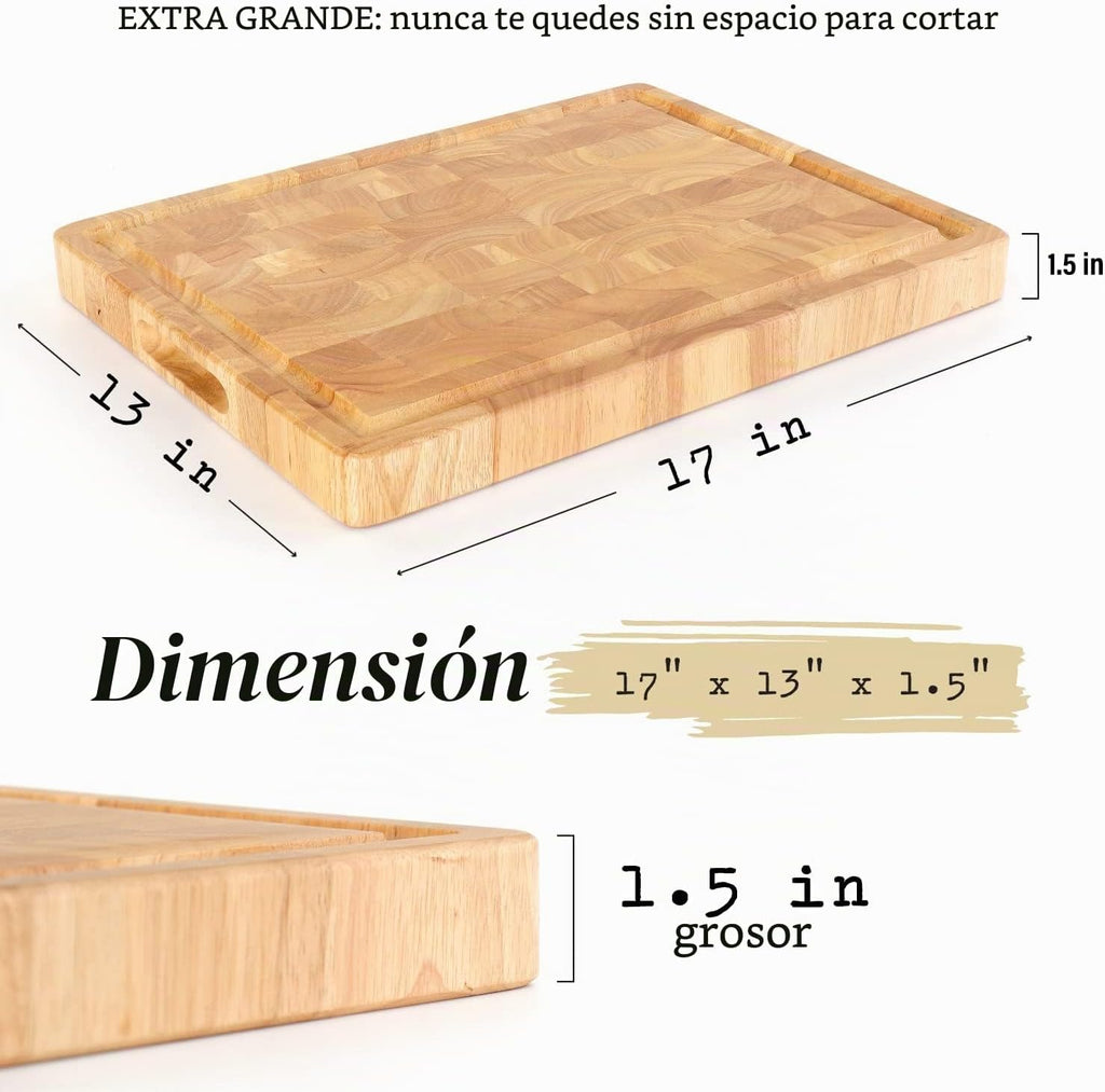 Tabla de cortar de madera de grano final de bloque de carnicero, ta...