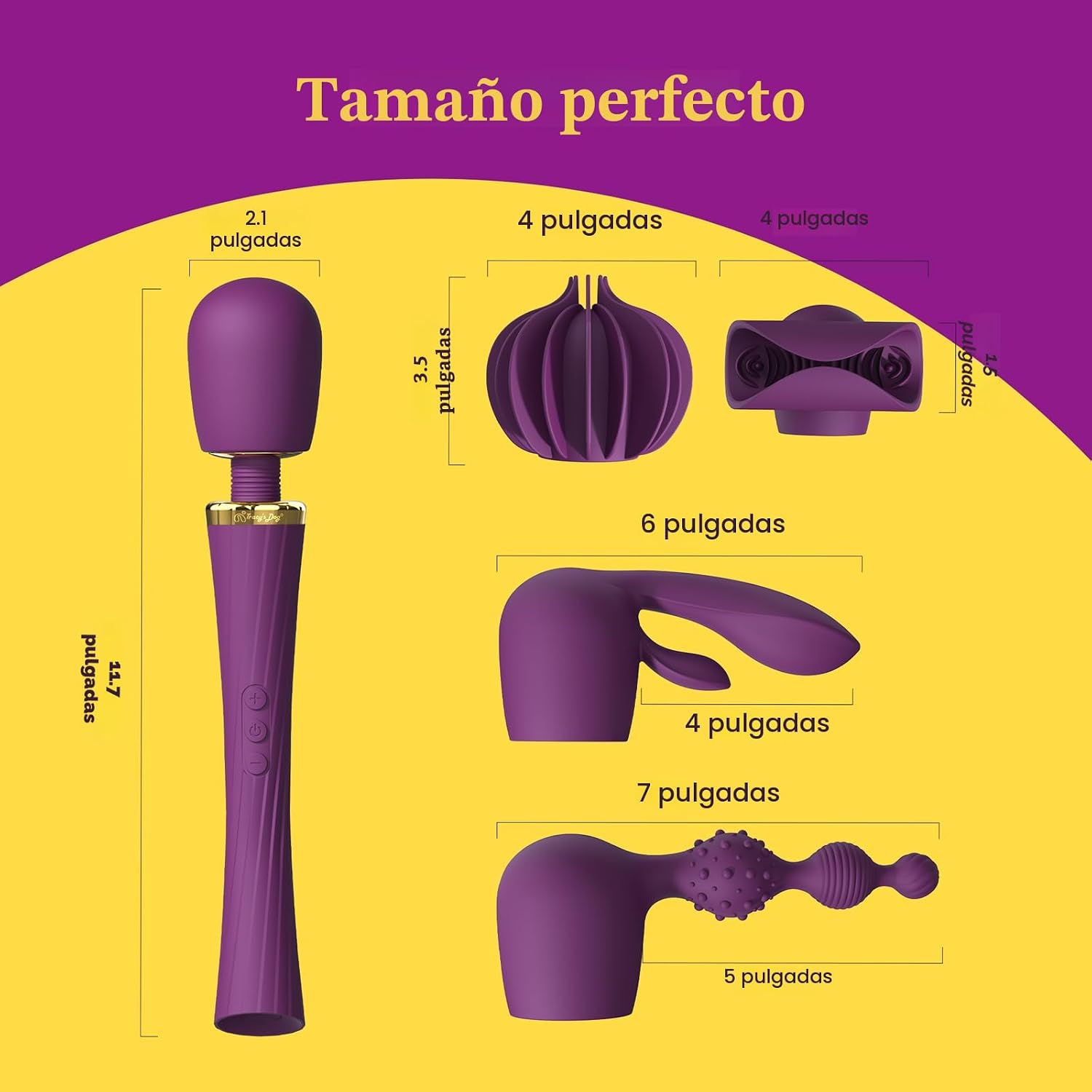 Kit de Vibrador de Varita Tracy's Dog, Masajador Inalámbrico co...