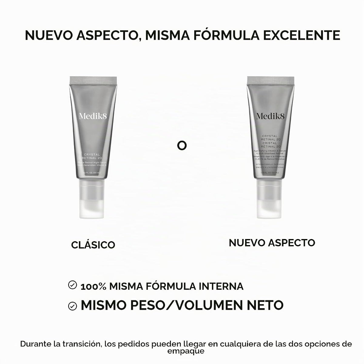 Medik8 Crystal Retinal 20 - Suero de retinaldehído regenerador reaf...