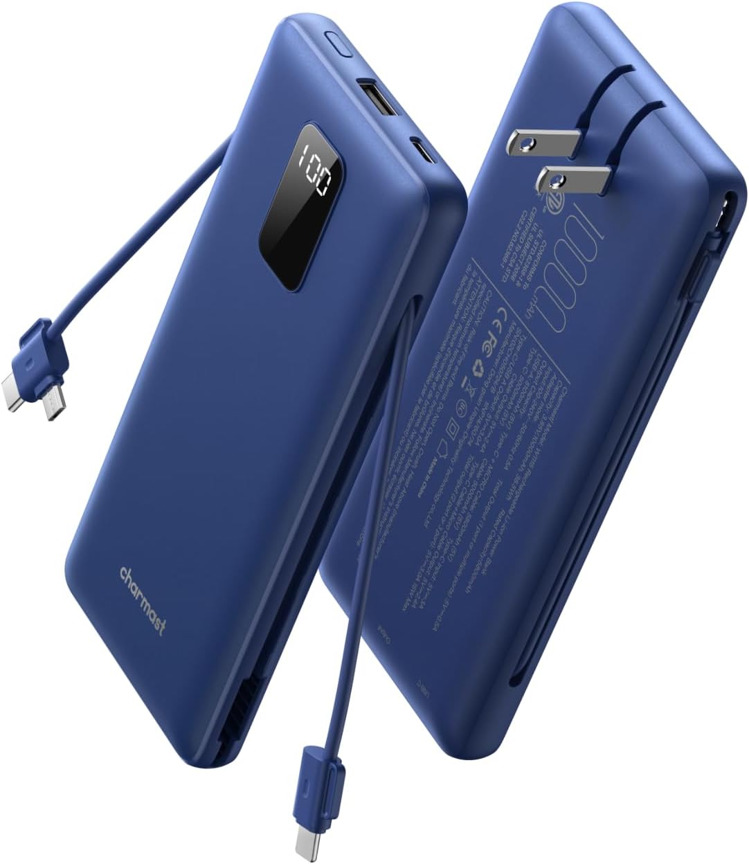 charmast Banco portátil 10000mAh del poder del cargador con el ench...