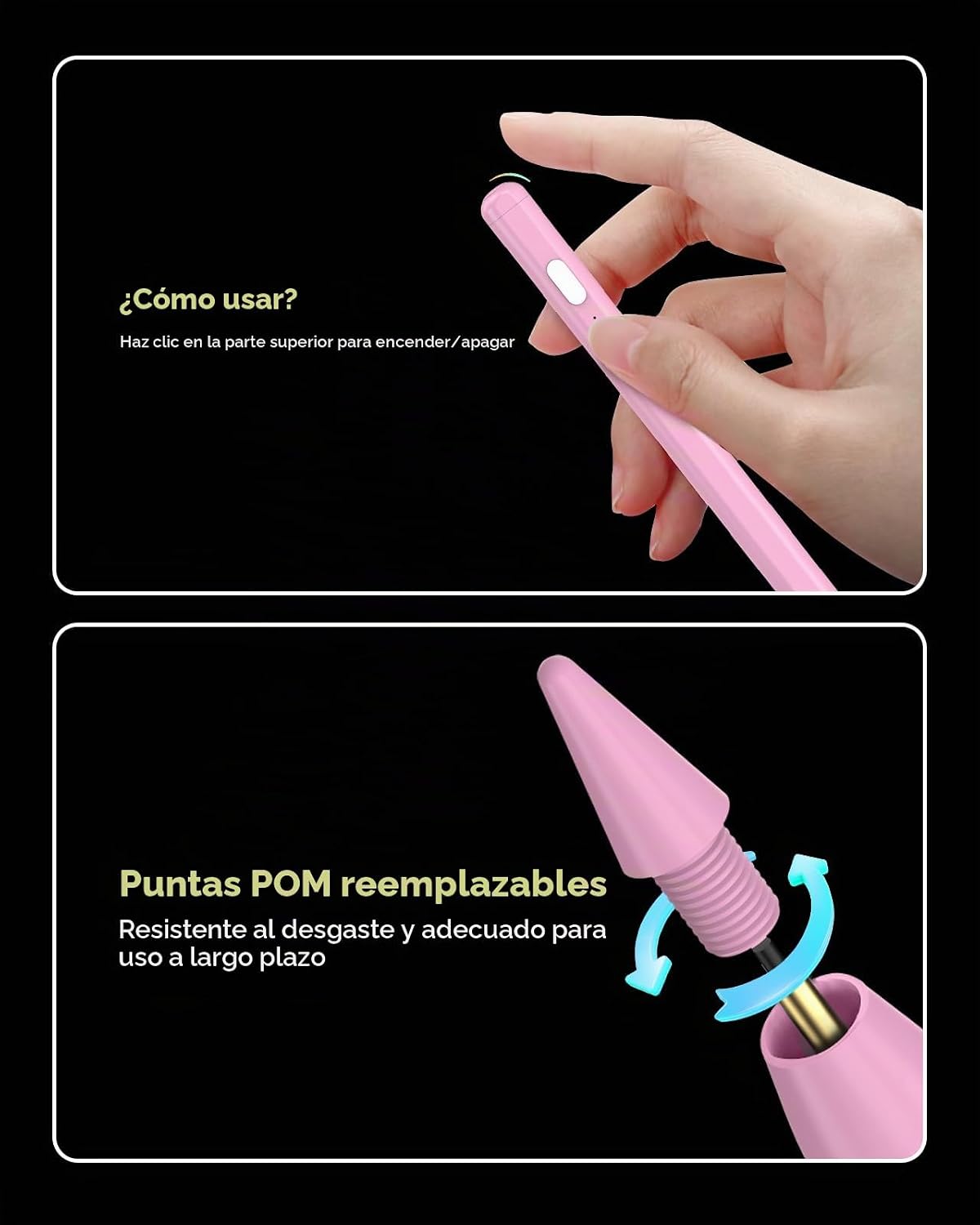 Moko Lápiz para iPad (A16) 11ª 10ª generación, carga rápida USB-C,...